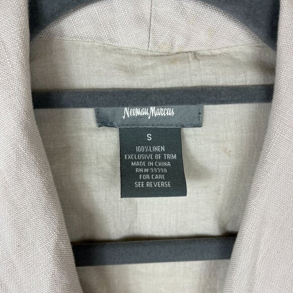 Neiman Marcus 100% Linen Open Front Top Women S Lagenlook Oversize Minimalist - Picture 7 of 9